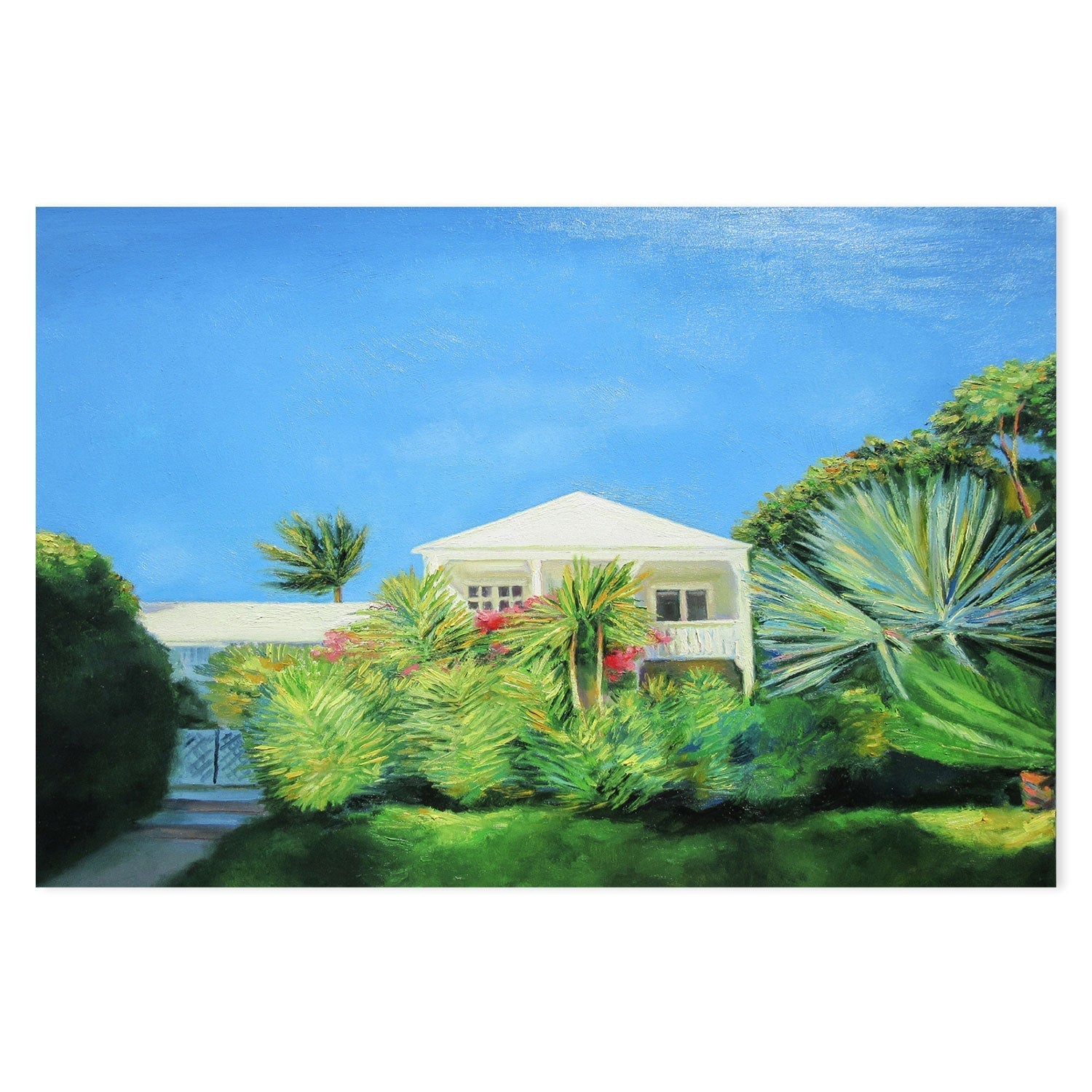 wall-art-print-canvas-poster-framed-White Villa , By Ieva Baklane-GIOIA-WALL-ART