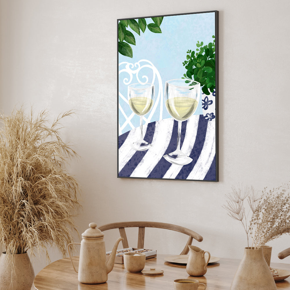 wall-art-print-canvas-poster-framed-White Wine Under The Tree , By Emelie Maria-2