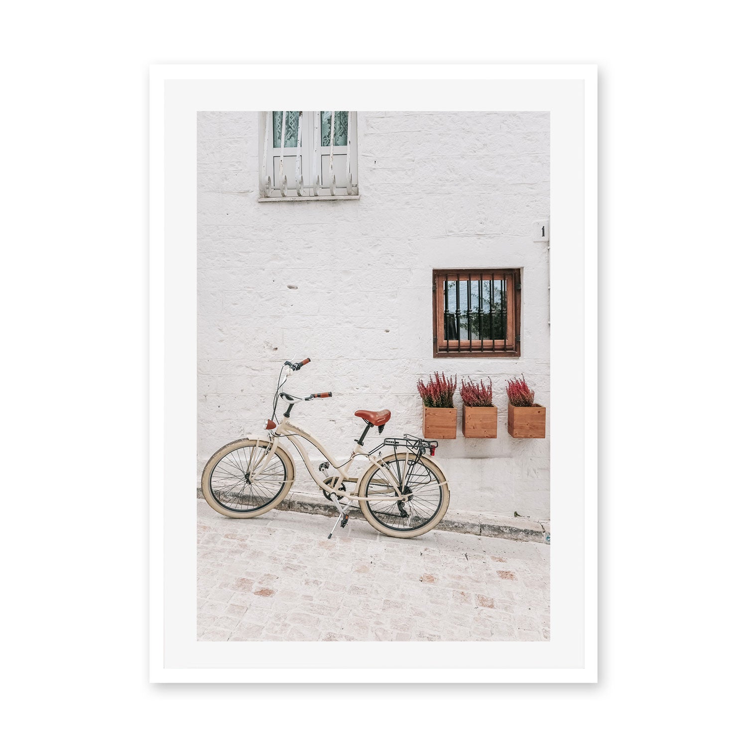 wall-art-print-canvas-poster-framed-Whitewashed Bicicletta, Puglia, Italy , By Carla & Joel Photography-GIOIA-WALL-ART