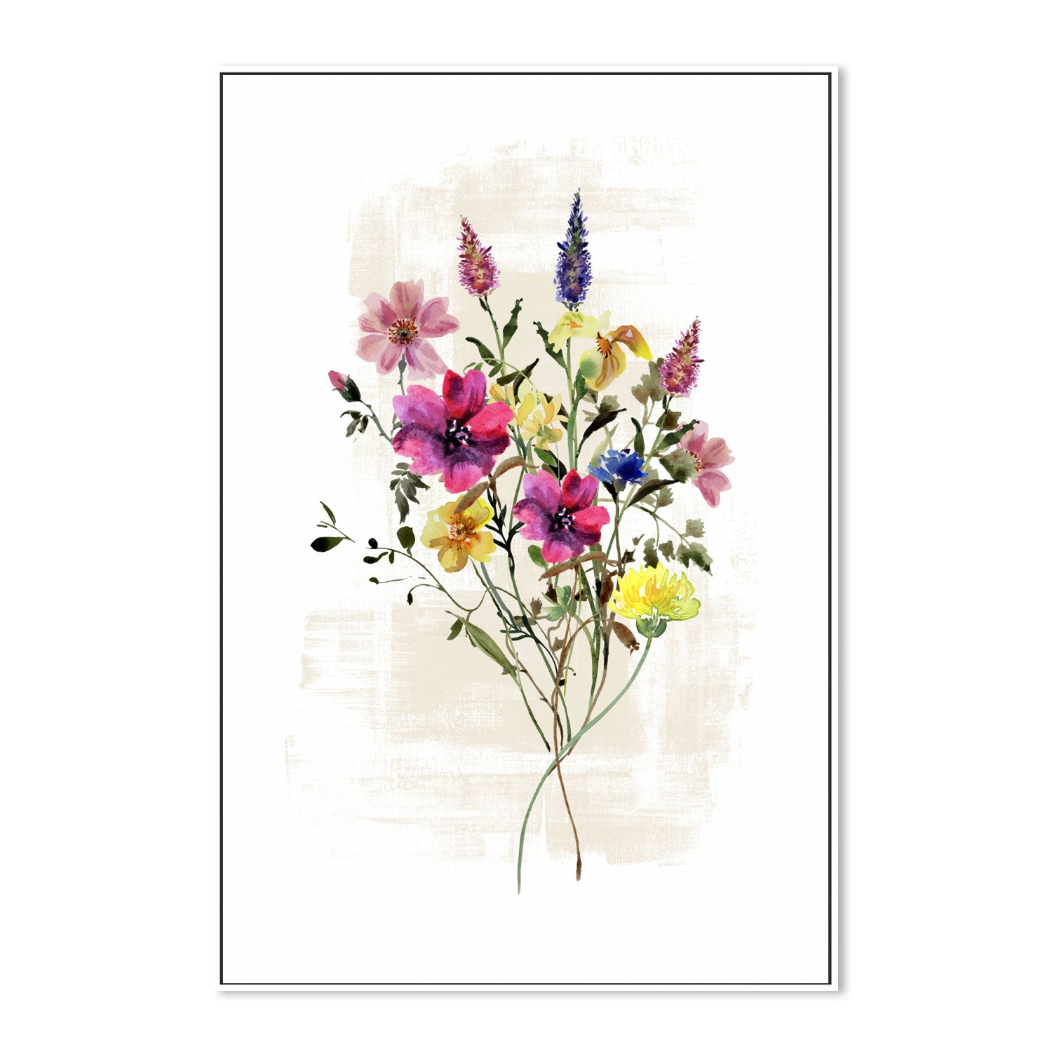 wall-art-print-canvas-poster-framed-Wild Floral in Subtle Shades, Style B , By Sally Ann Moss-5