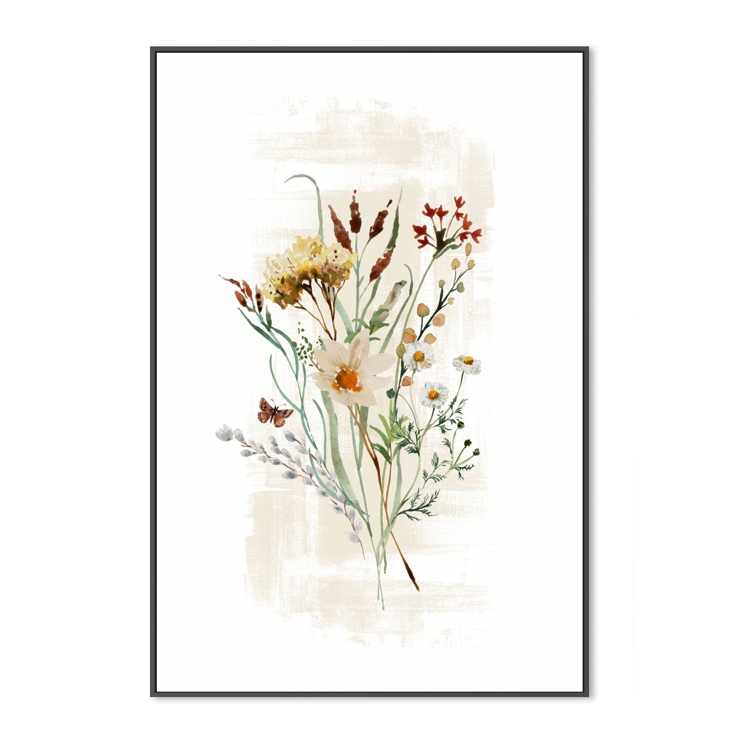 wall-art-print-canvas-poster-framed-Wild Floral in Subtle Shades, Style C , By Sally Ann Moss-3