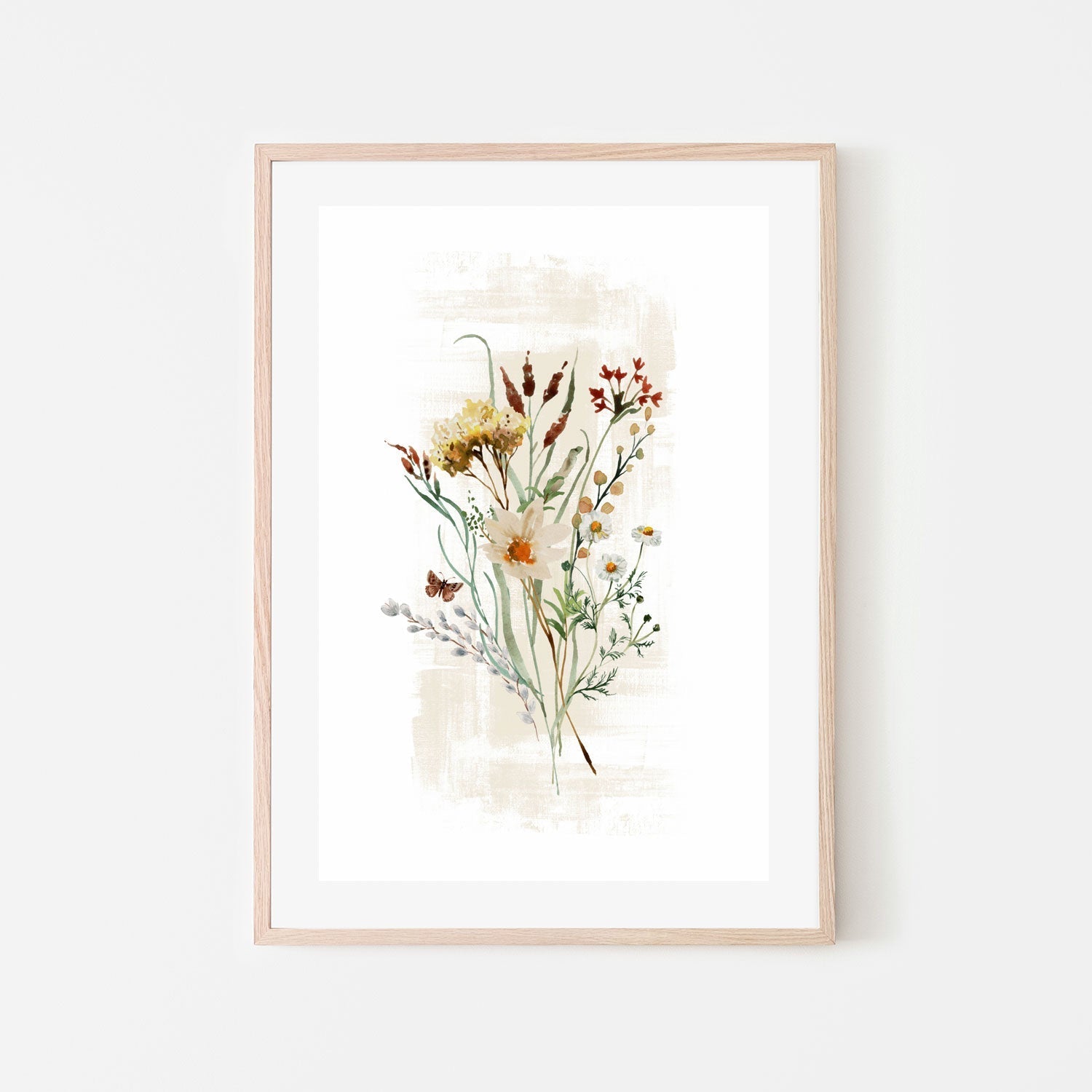 wall-art-print-canvas-poster-framed-Wild Floral in Subtle Shades, Style C , By Sally Ann Moss-6