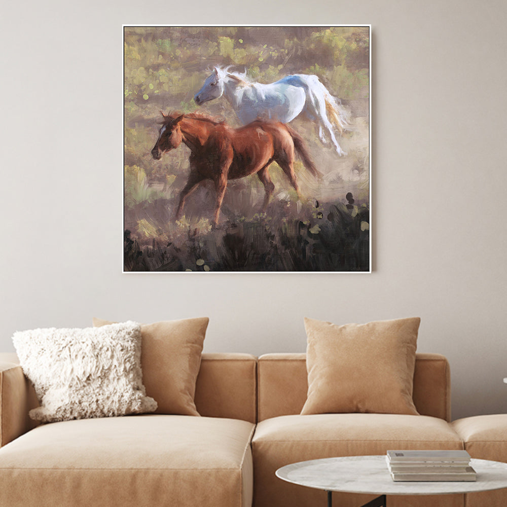 wall-art-print-canvas-poster-framed-Wild Horses , By Nina Blue-2