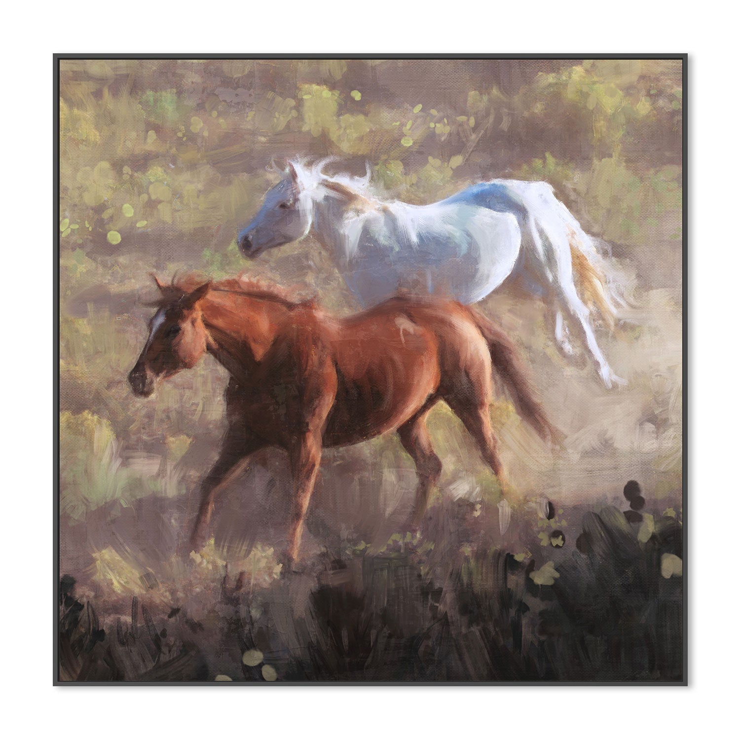 wall-art-print-canvas-poster-framed-Wild Horses , By Nina Blue-3