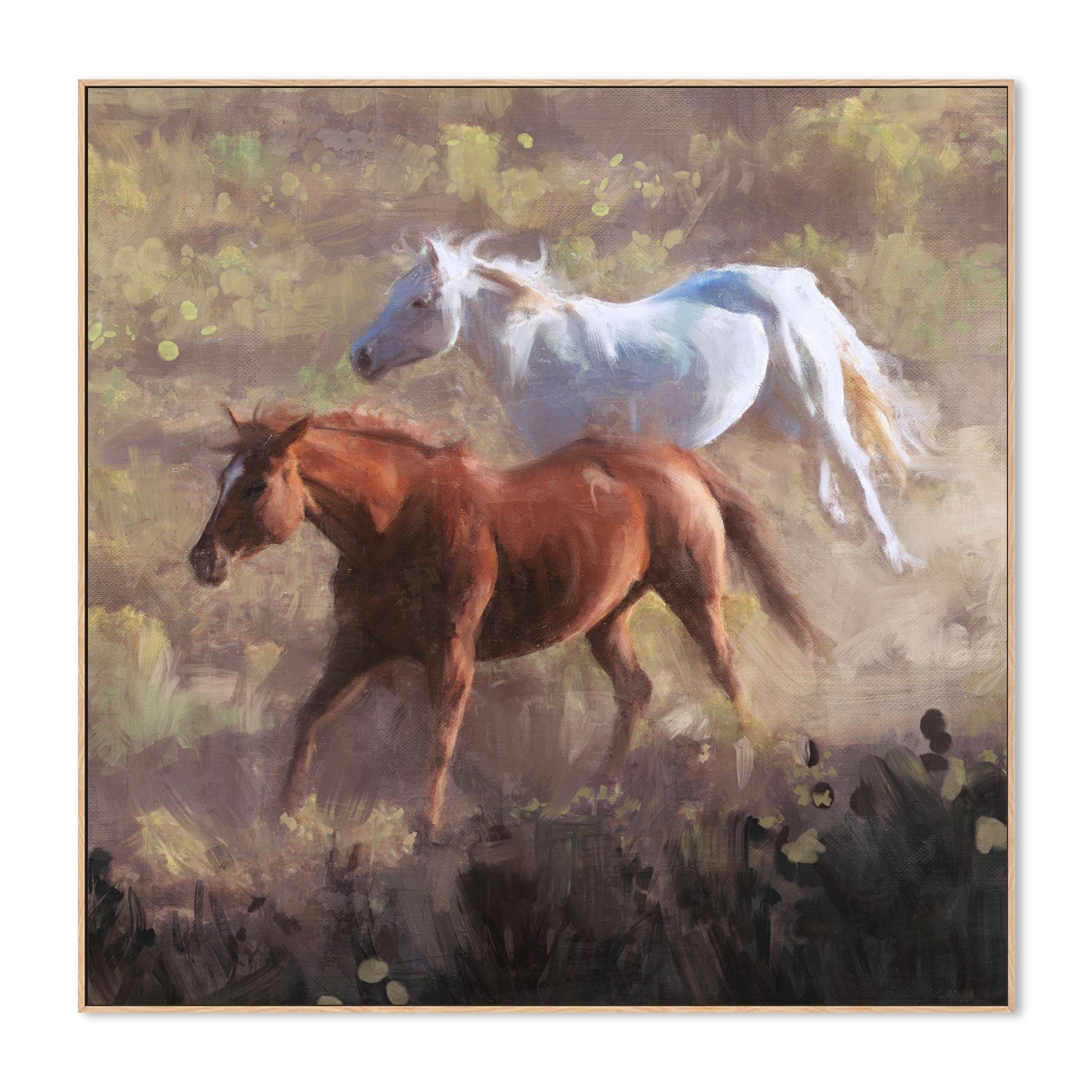 wall-art-print-canvas-poster-framed-Wild Horses , By Nina Blue-4