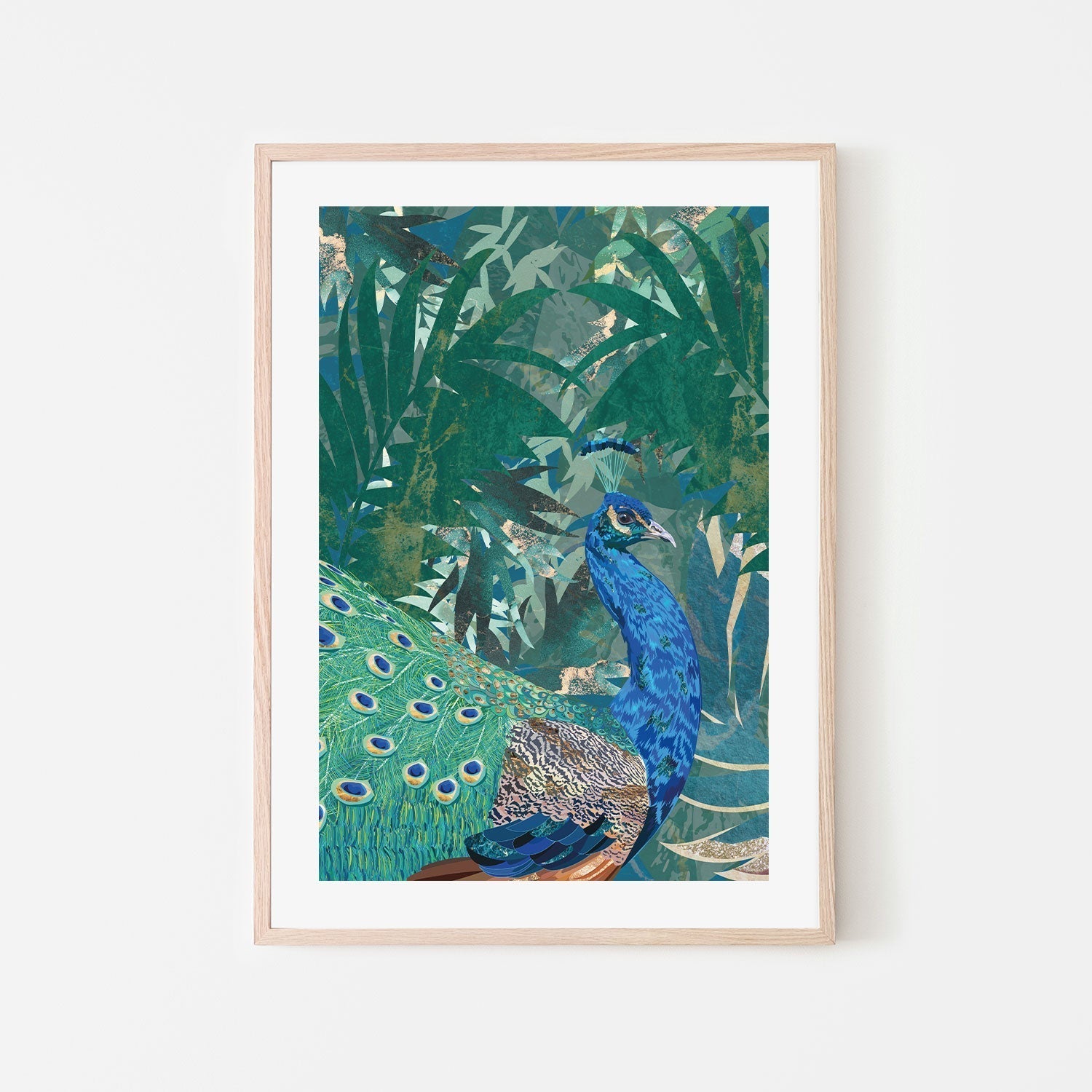 wall-art-print-canvas-poster-framed-Wild Peacock , By Sarah Manovski-GIOIA-WALL-ART