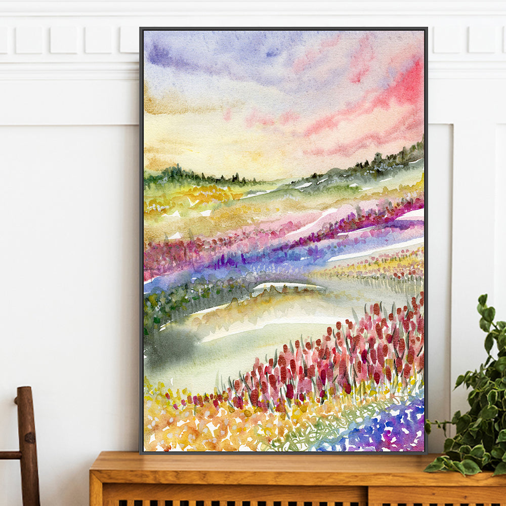 wall-art-print-canvas-poster-framed-Wildflower Watercolour , By Jessie Mitchelson-GIOIA-WALL-ART