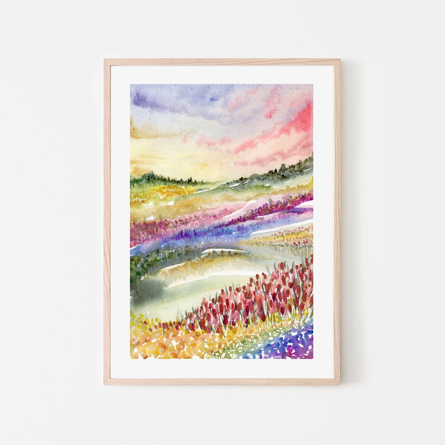 wall-art-print-canvas-poster-framed-Wildflower Watercolour , By Jessie Mitchelson-GIOIA-WALL-ART