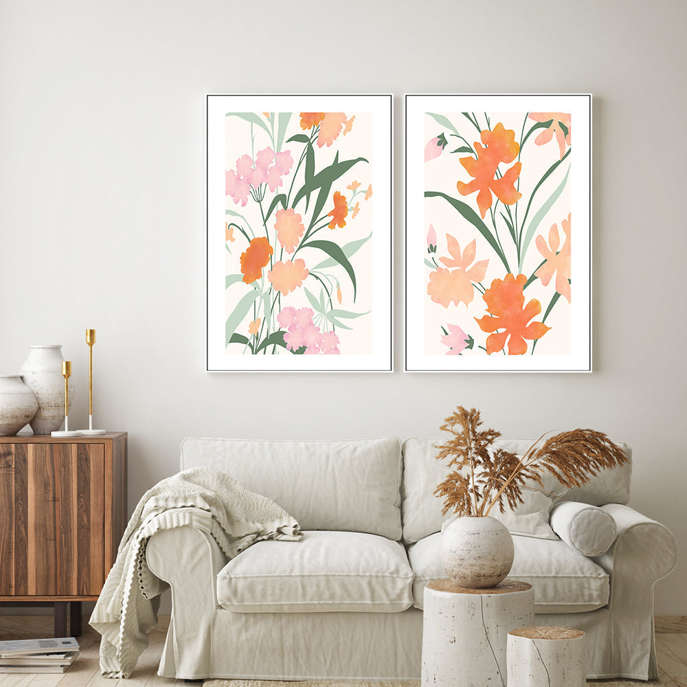 wall-art-print-canvas-poster-framed-Wildflower Whirl, Style A & B, Set Of 2 , By Elena Ristova-GIOIA-WALL-ART