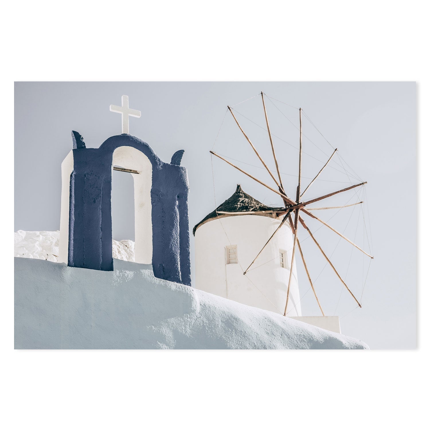 Windmill in Oia town, Santorini, Greece-Gioia-Prints-Framed-Canvas-Poster-GIOIA-WALL-ART