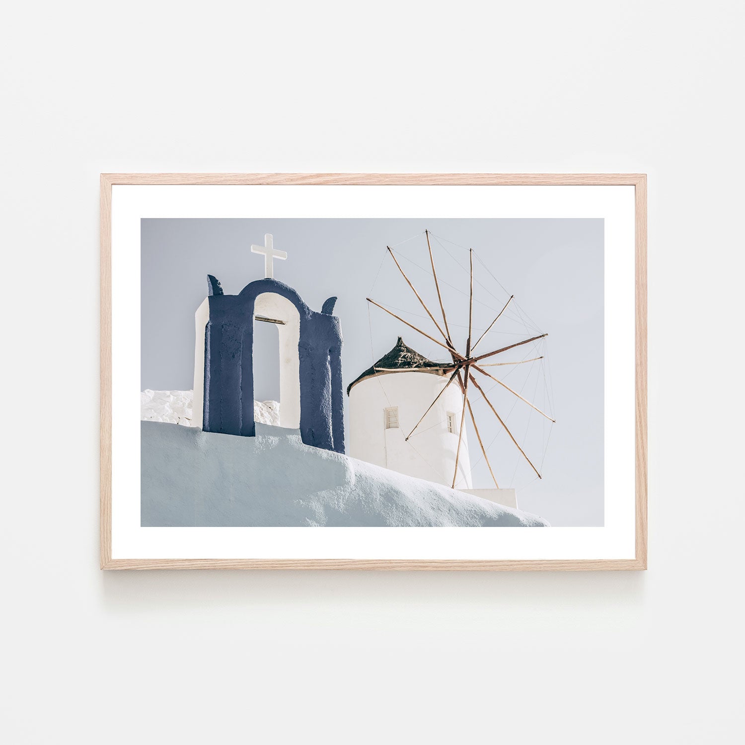 Windmill in Oia town, Santorini, Greece-Gioia-Prints-Framed-Canvas-Poster-GIOIA-WALL-ART