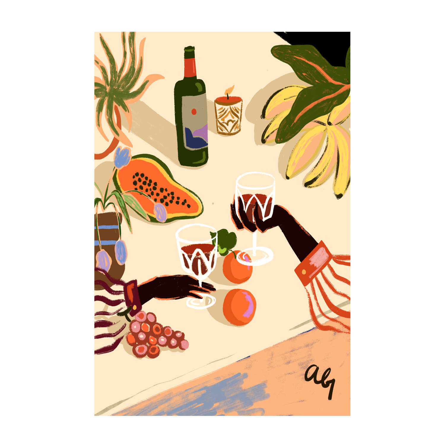 Wine For Two , By Arty Guava