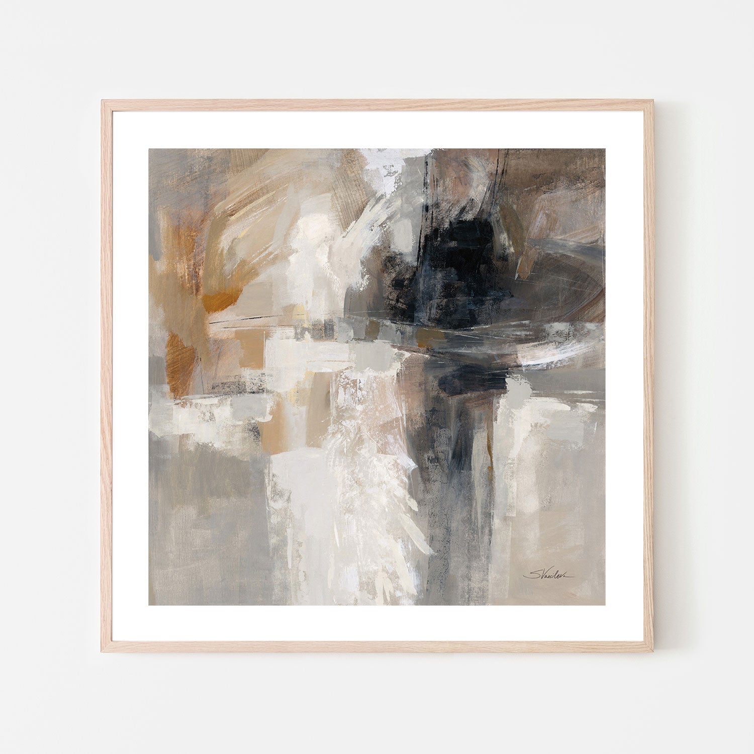 wall-art-print-canvas-poster-framed-Wings Neutral-by-Silvia Vassileva-Gioia Wall Art