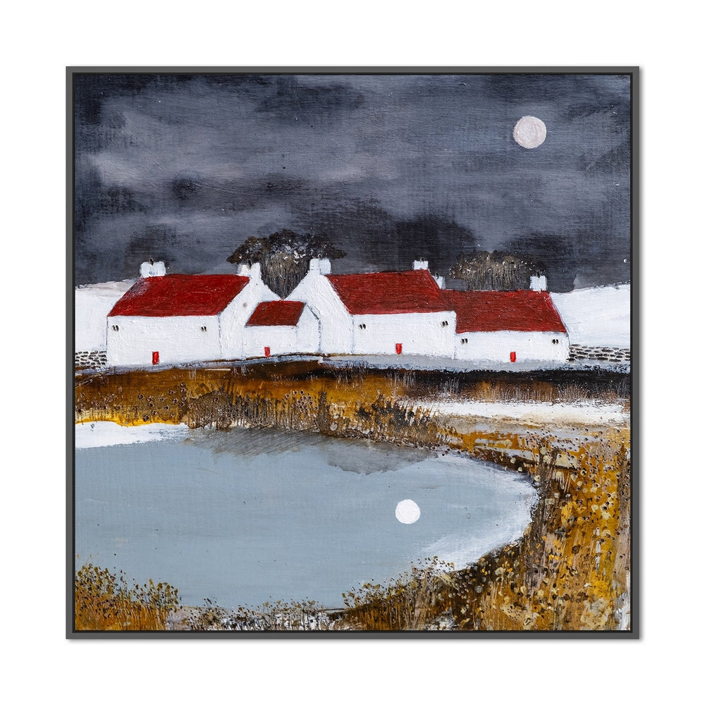 wall-art-print-canvas-poster-framed-Winter Moon-by-Louise O'hara-Gioia Wall Art