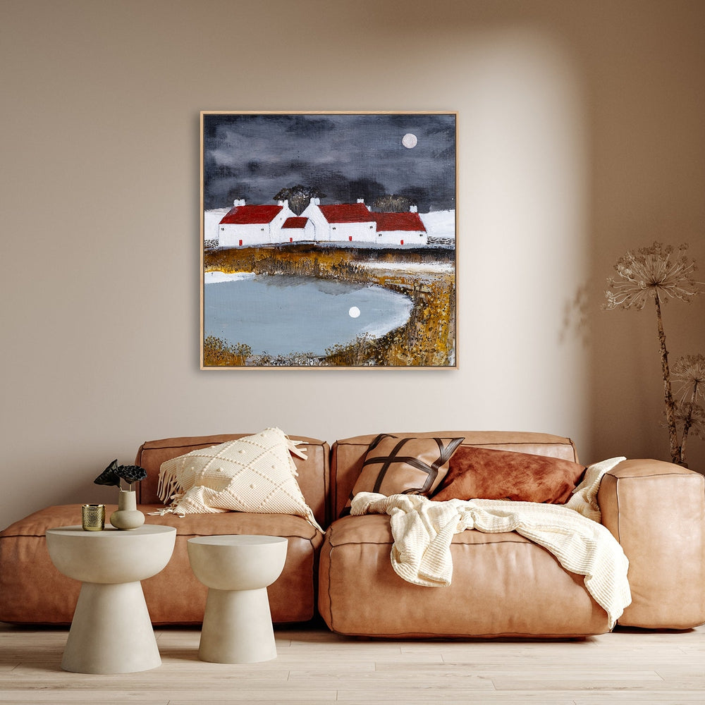 wall-art-print-canvas-poster-framed-Winter Moon-by-Louise O'hara-Gioia Wall Art