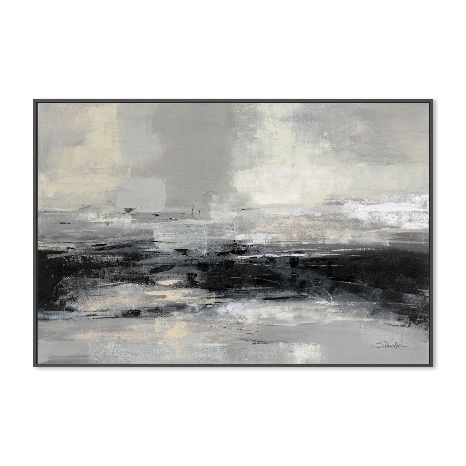 wall-art-print-canvas-poster-framed-Winter Road , By Silvia Vassileva-GIOIA-WALL-ART