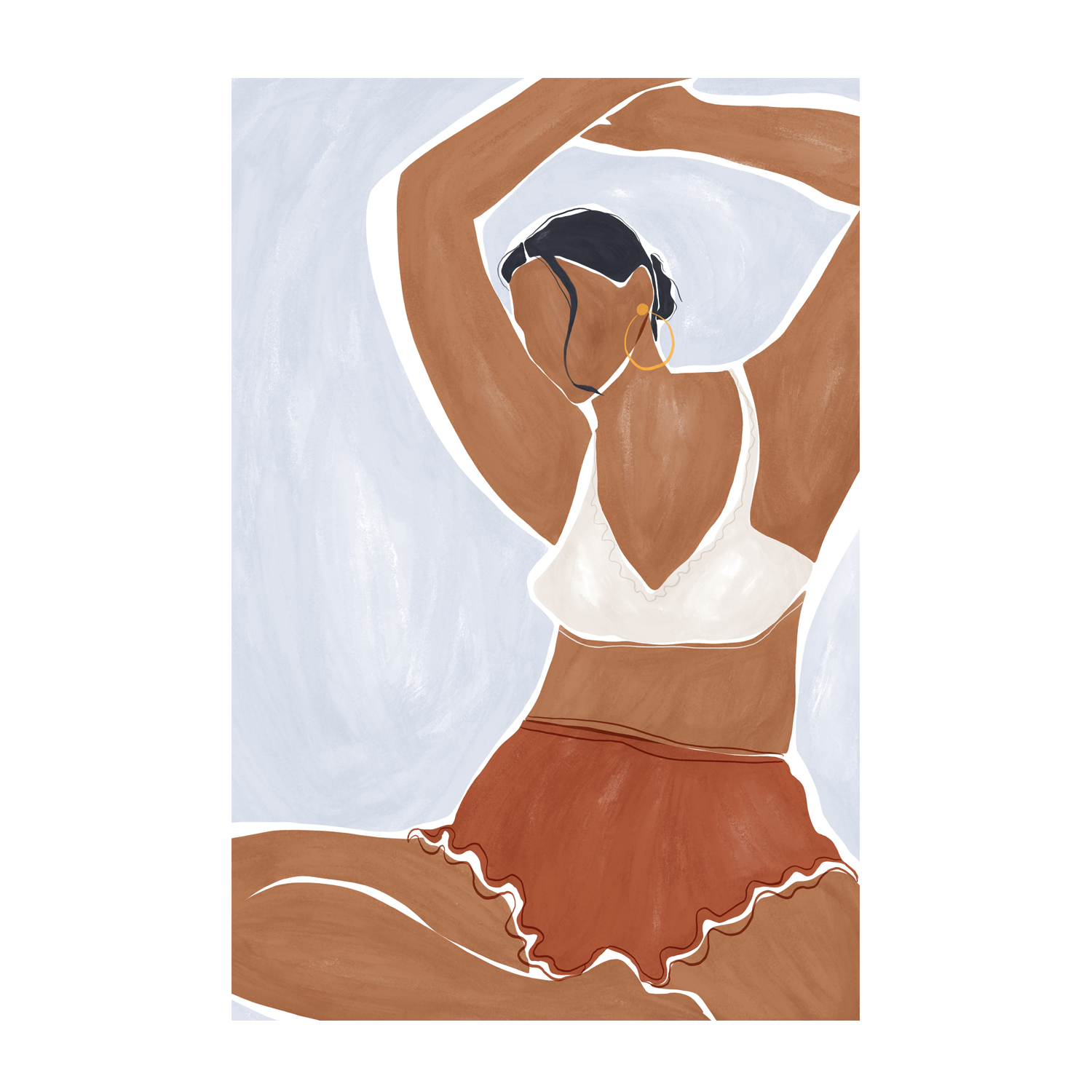 wall-art-print-canvas-poster-framed-Woman Doing Yoga In Bikini-1