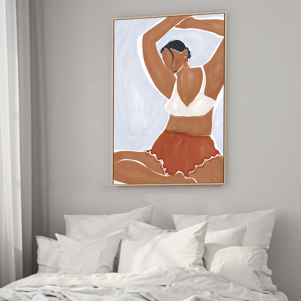 wall-art-print-canvas-poster-framed-Woman Doing Yoga In Bikini-2