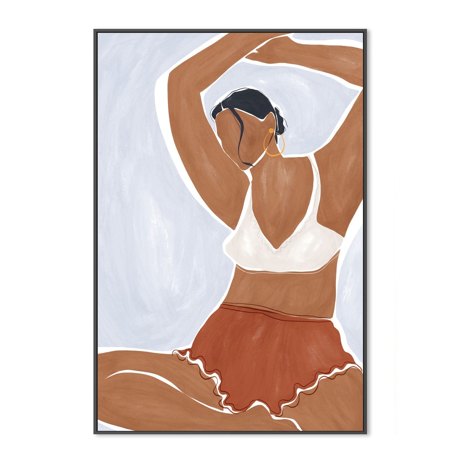 wall-art-print-canvas-poster-framed-Woman Doing Yoga In Bikini-3