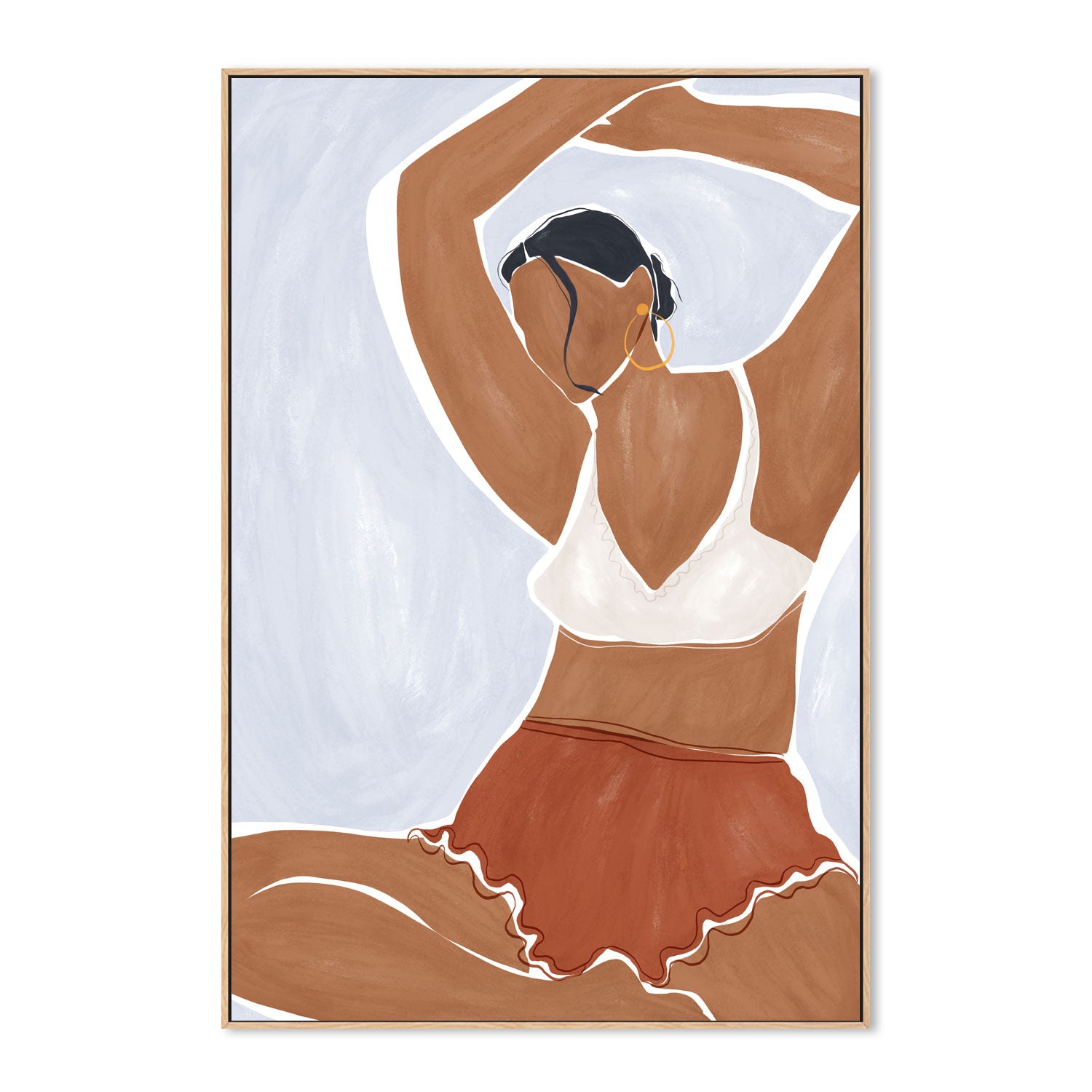 wall-art-print-canvas-poster-framed-Woman Doing Yoga In Bikini-4