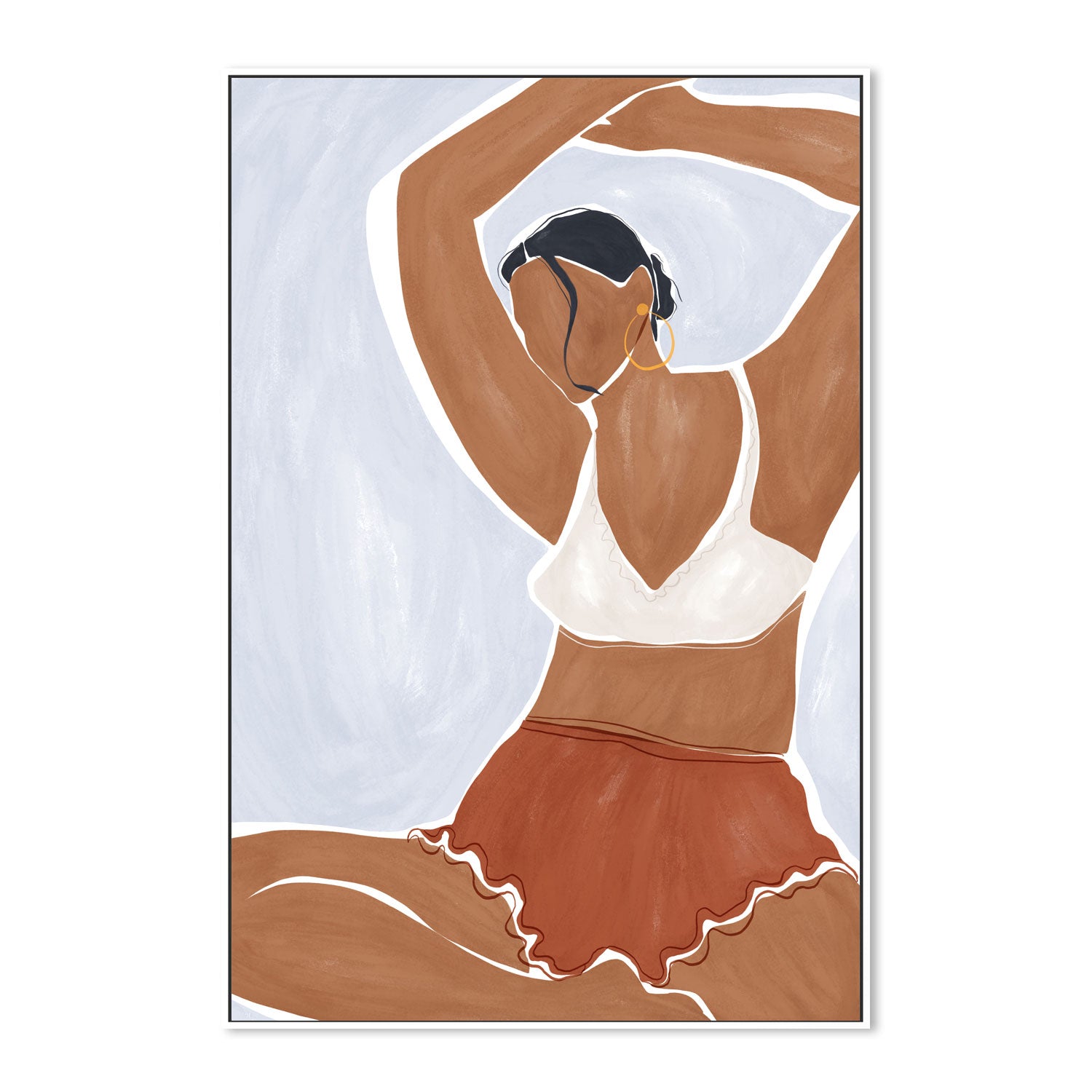 wall-art-print-canvas-poster-framed-Woman Doing Yoga In Bikini-5