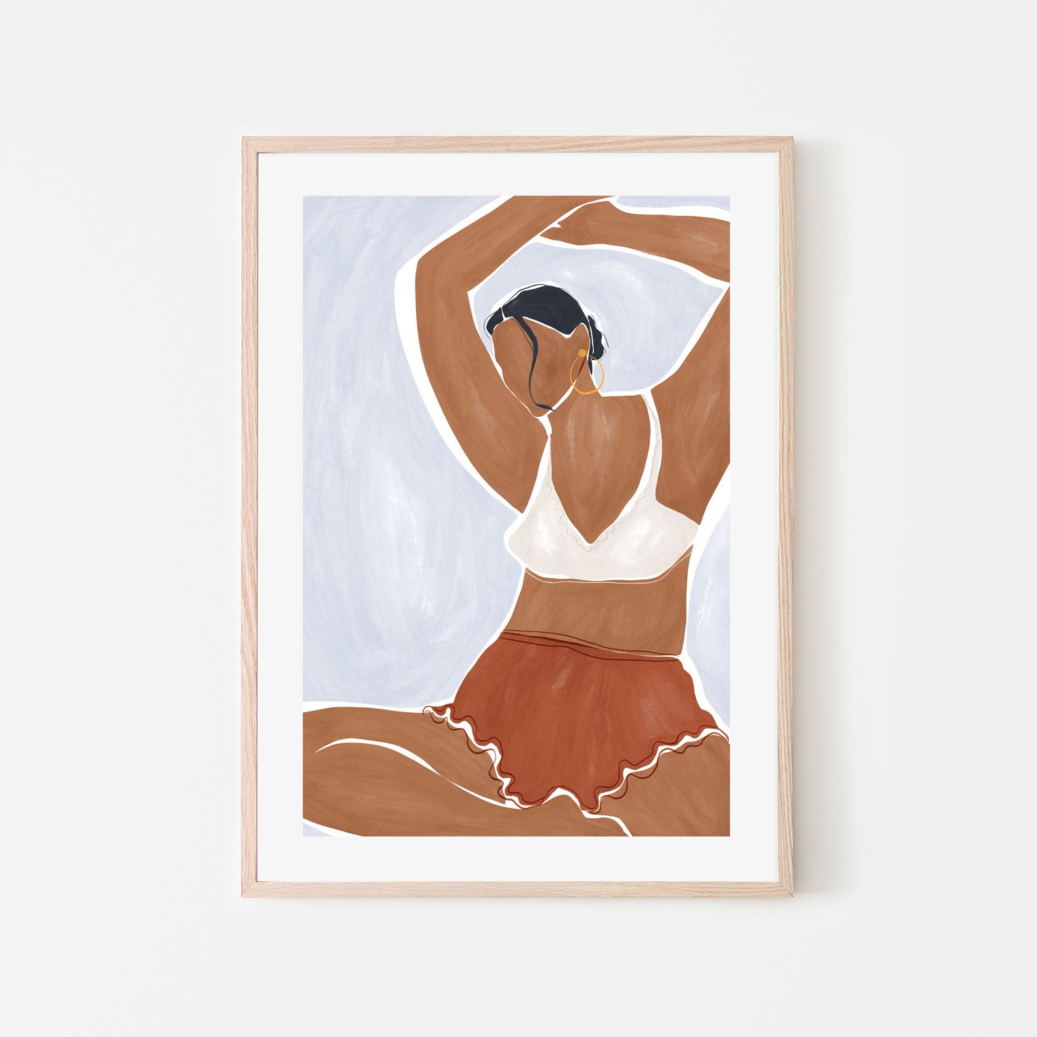 wall-art-print-canvas-poster-framed-Woman Doing Yoga In Bikini-6