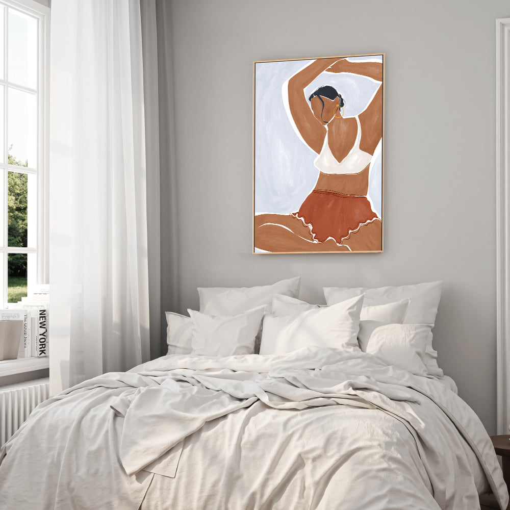 wall-art-print-canvas-poster-framed-Woman Doing Yoga In Bikini-7