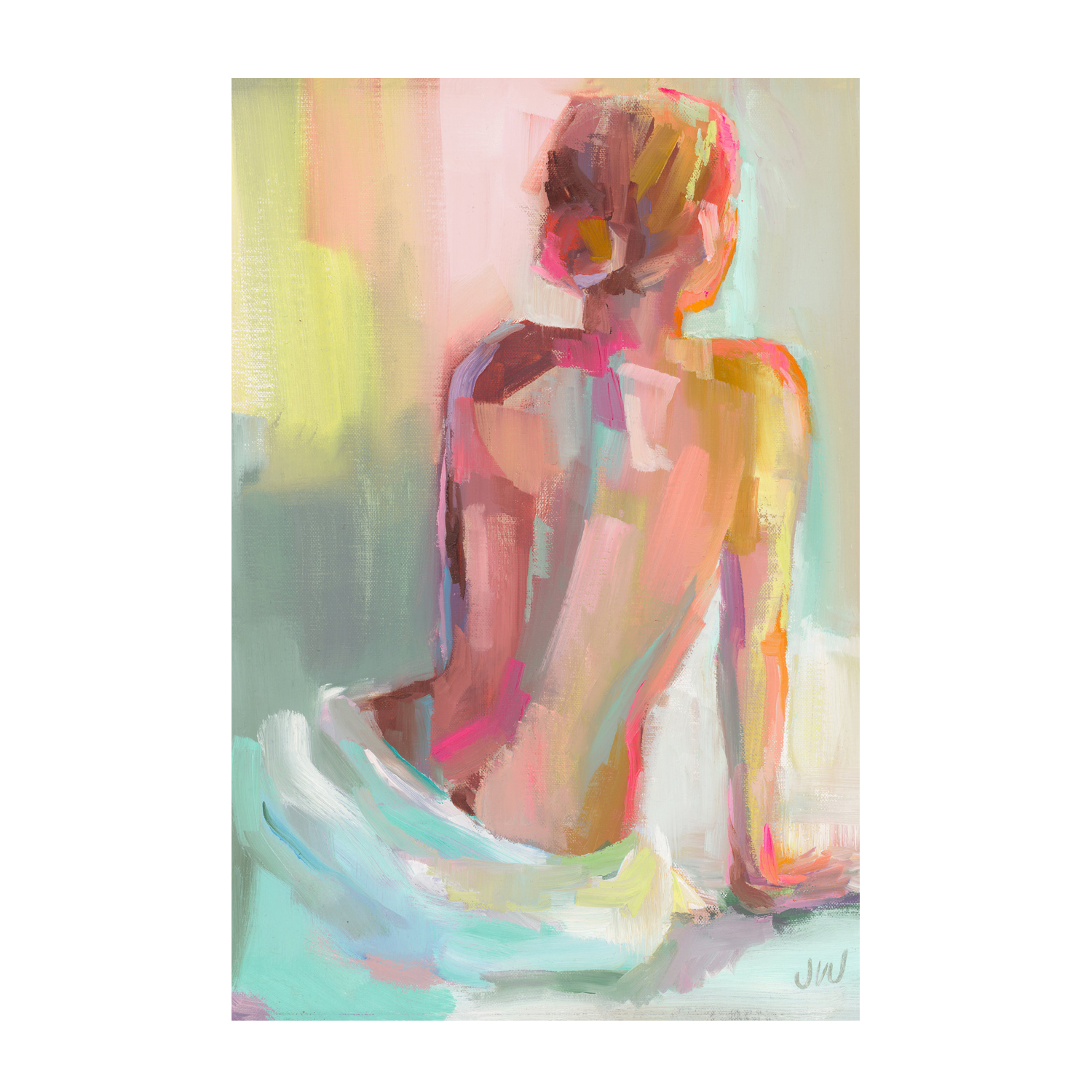 wall-art-print-canvas-poster-framed-Woman Posing , By Jenny Westenhofer Art-1