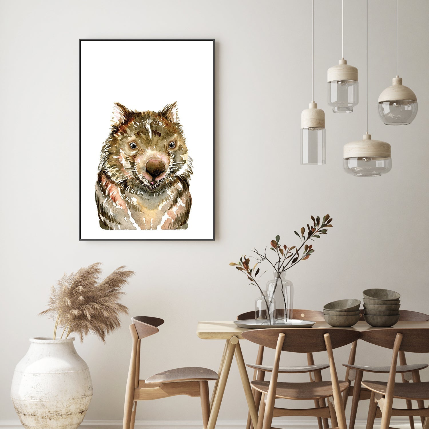 wall-art-print-canvas-poster-framed-Wombat , By Jessie Mitchelson-GIOIA-WALL-ART