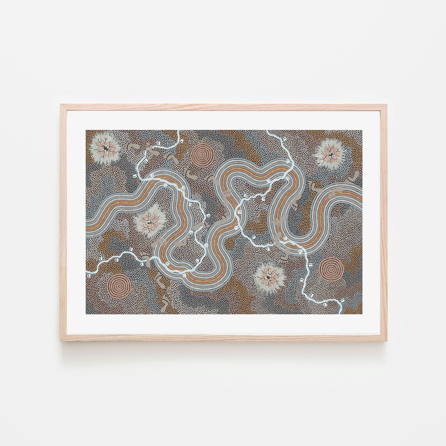 wall-art-print-canvas-poster-framed-Worm Dreaming, Style A-by-Danny Tjampitjinpa Possum-Gioia Wall Art