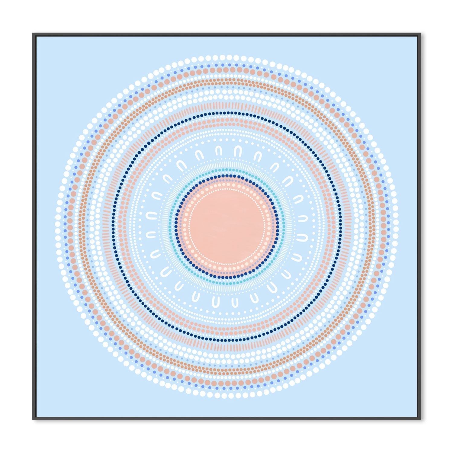 wall-art-print-canvas-poster-framed-Yarning Circle Gathering, Blue, Style A-by-Sherri Cummins-Gioia Wall Art