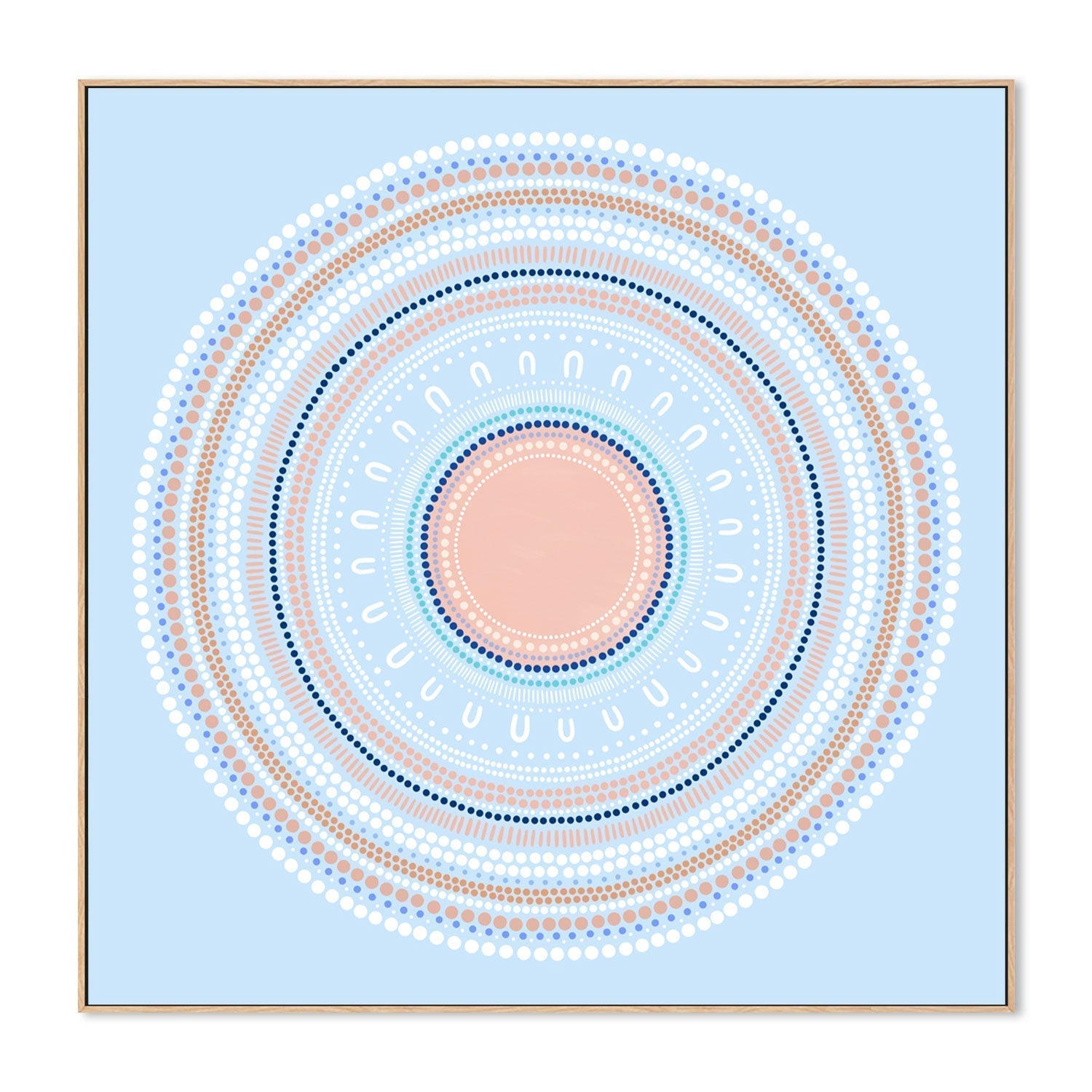 wall-art-print-canvas-poster-framed-Yarning Circle Gathering, Blue, Style A-by-Sherri Cummins-Gioia Wall Art