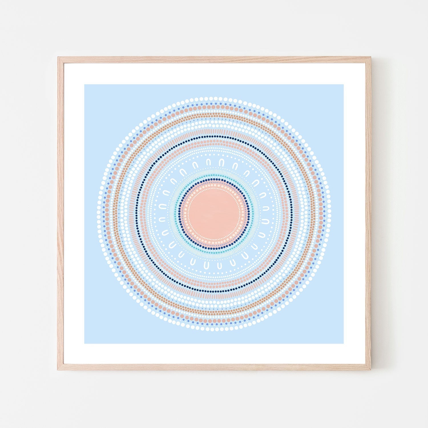 wall-art-print-canvas-poster-framed-Yarning Circle Gathering, Blue, Style A-by-Sherri Cummins-Gioia Wall Art