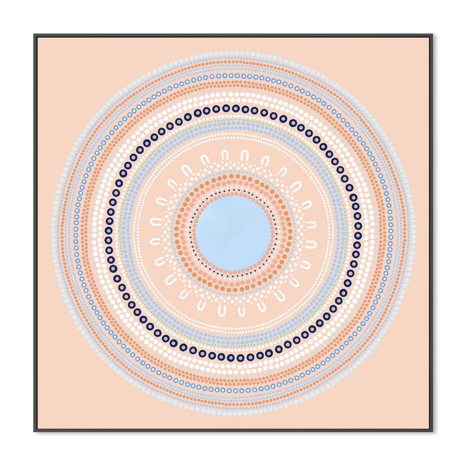 wall-art-print-canvas-poster-framed-Yarning Circle Gathering, Blue, Style B-by-Sherri Cummins-Gioia Wall Art