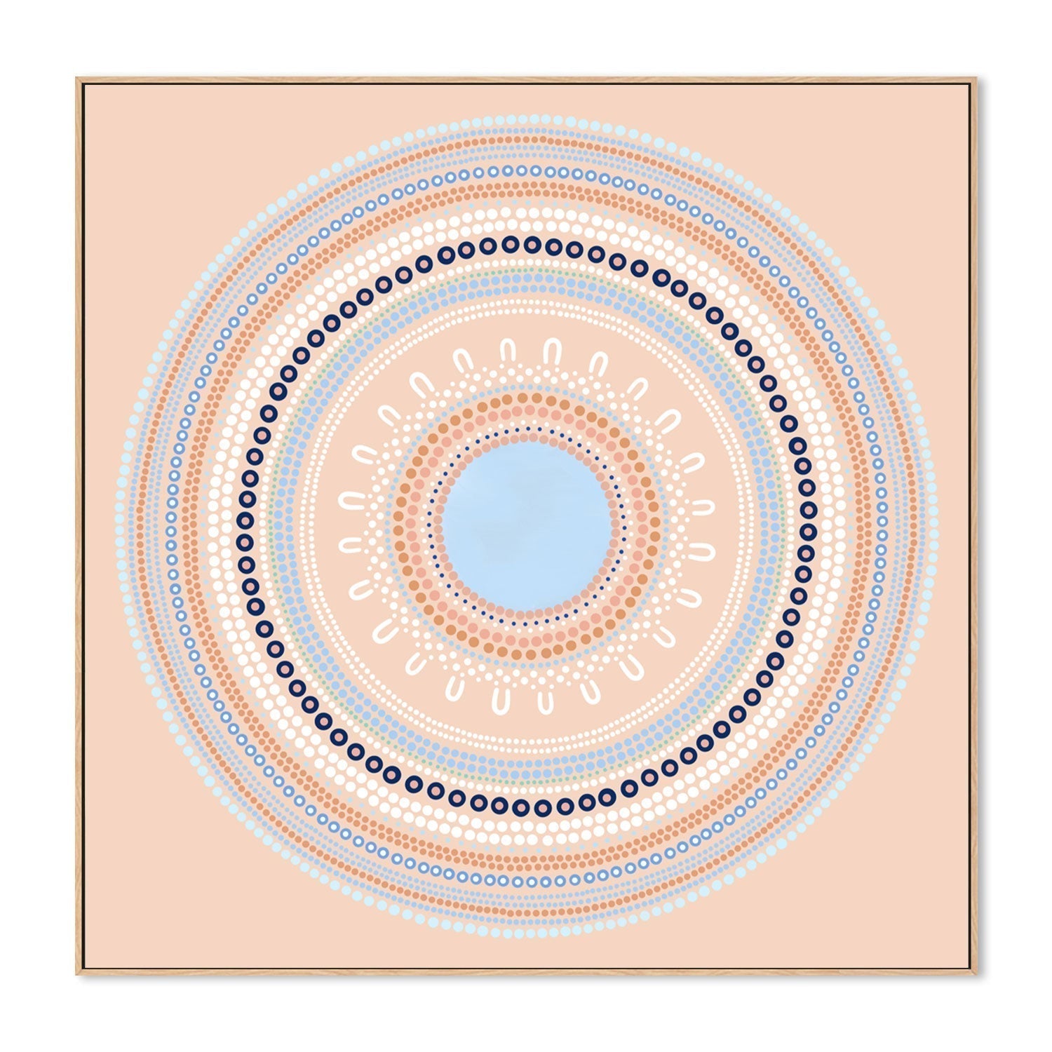 wall-art-print-canvas-poster-framed-Yarning Circle Gathering, Blue, Style B-by-Sherri Cummins-Gioia Wall Art