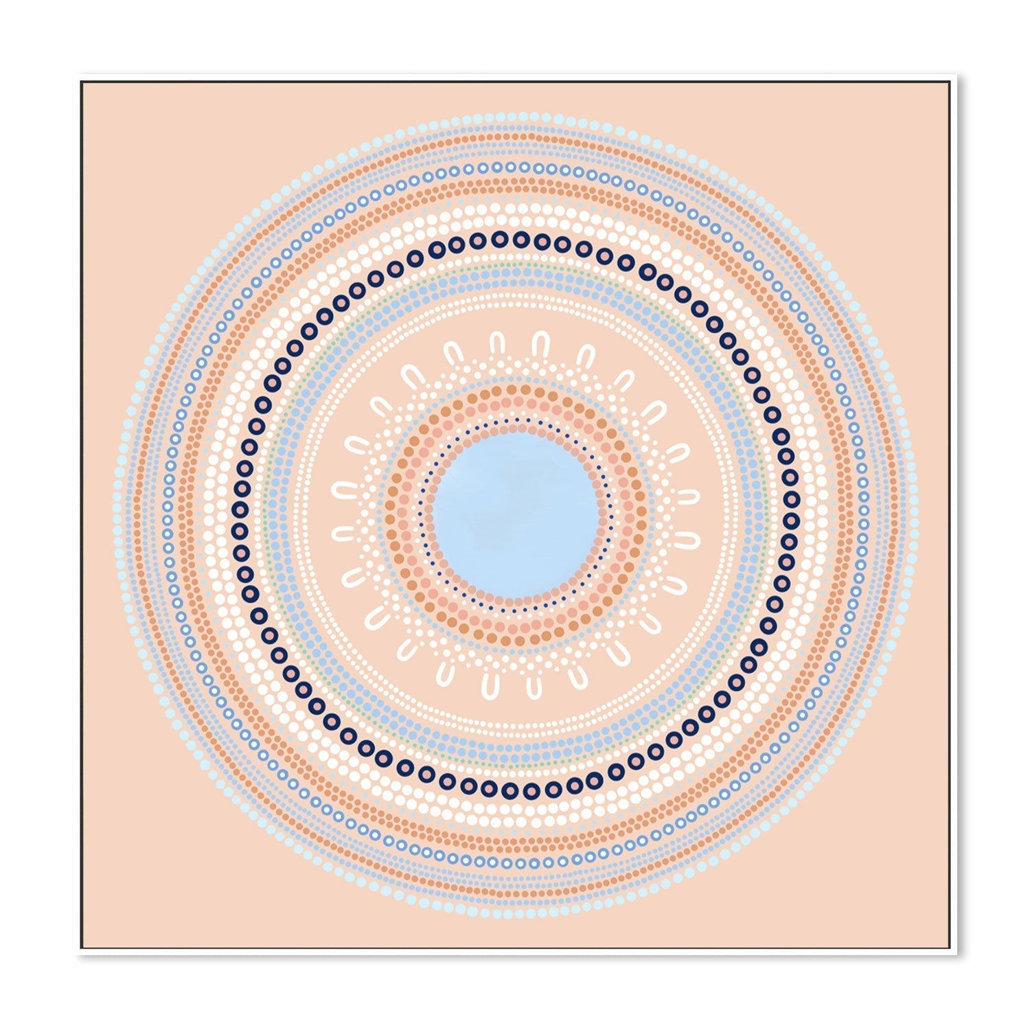 wall-art-print-canvas-poster-framed-Yarning Circle Gathering, Blue, Style B-by-Sherri Cummins-Gioia Wall Art