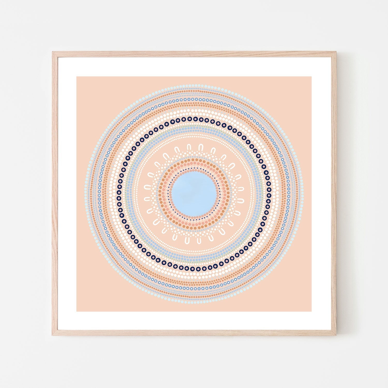 wall-art-print-canvas-poster-framed-Yarning Circle Gathering, Blue, Style B-by-Sherri Cummins-Gioia Wall Art