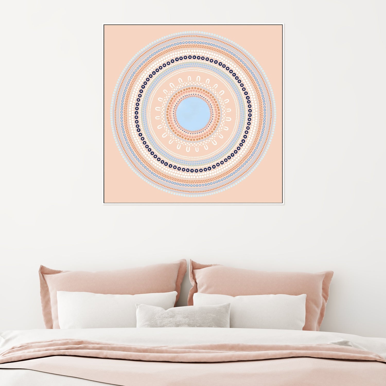 wall-art-print-canvas-poster-framed-Yarning Circle Gathering, Blue, Style B-by-Sherri Cummins-Gioia Wall Art