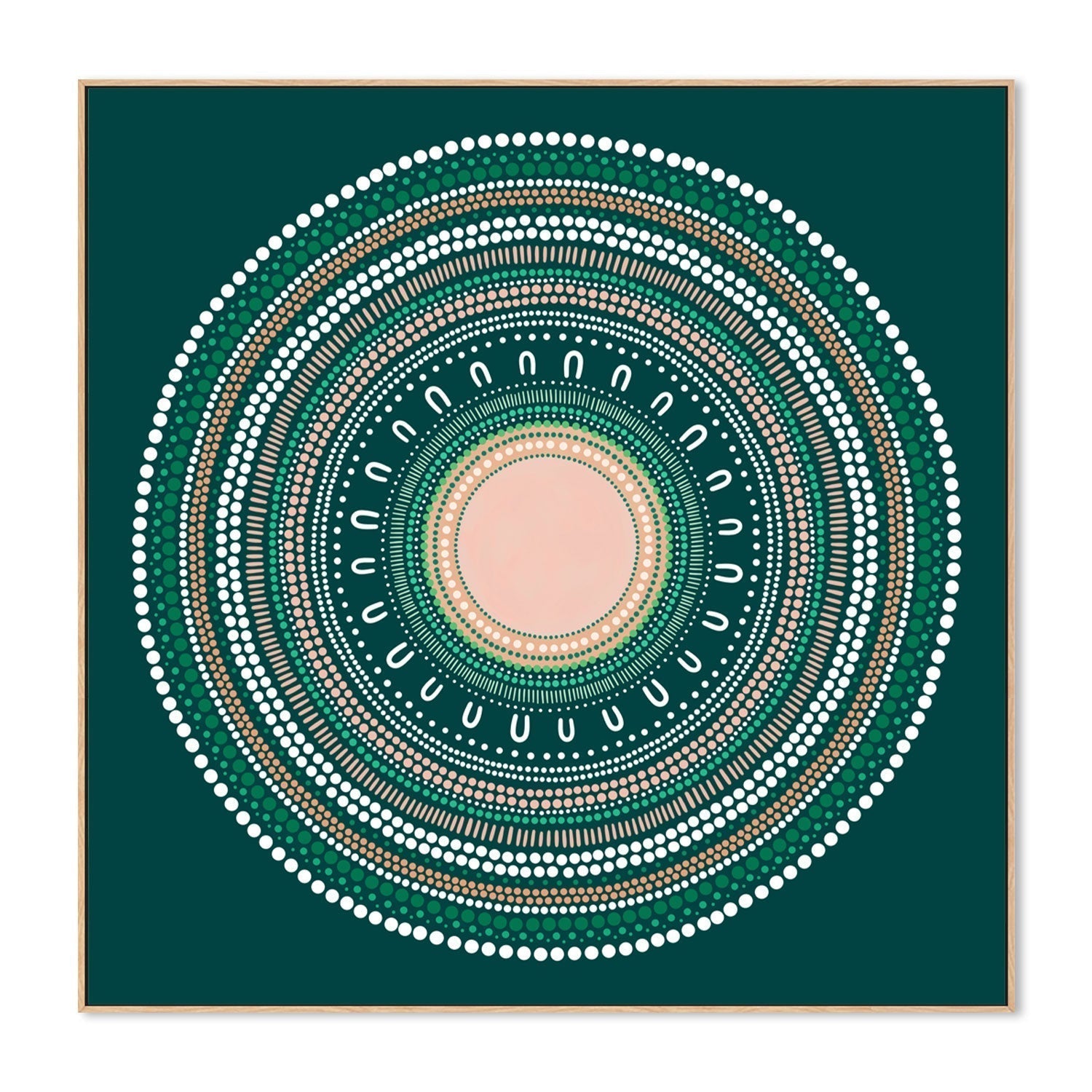 wall-art-print-canvas-poster-framed-Yarning Circle Gathering, Green, Style A-by-Sherri Cummins-Gioia Wall Art