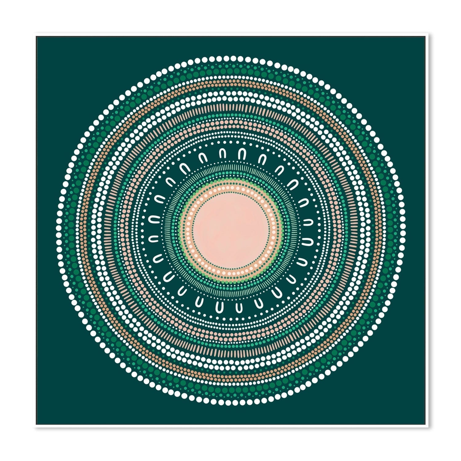 wall-art-print-canvas-poster-framed-Yarning Circle Gathering, Green, Style A-by-Sherri Cummins-Gioia Wall Art