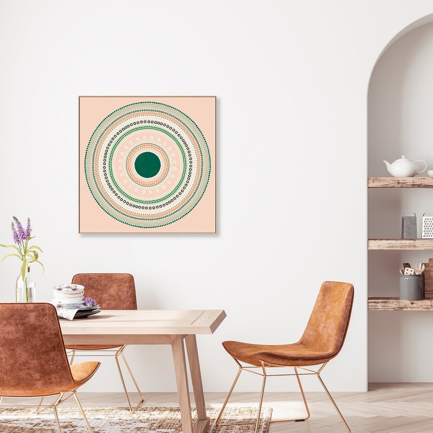 wall-art-print-canvas-poster-framed-Yarning Circle Gathering, Green, Style B-by-Sherri Cummins-Gioia Wall Art