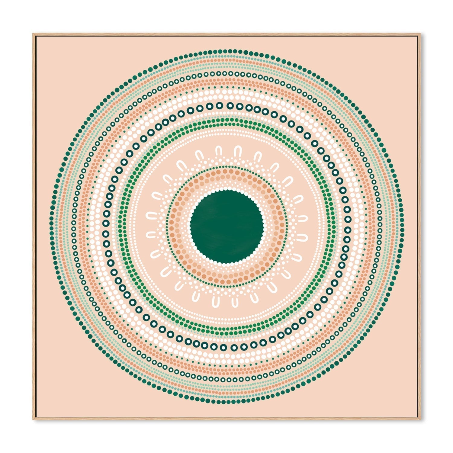 wall-art-print-canvas-poster-framed-Yarning Circle Gathering, Green, Style B-by-Sherri Cummins-Gioia Wall Art