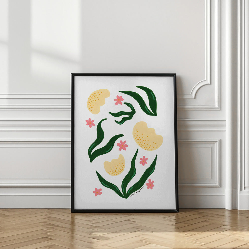 wall-art-print-canvas-poster-framed-Yellow Bells , By Oulaya Kebbaj-2