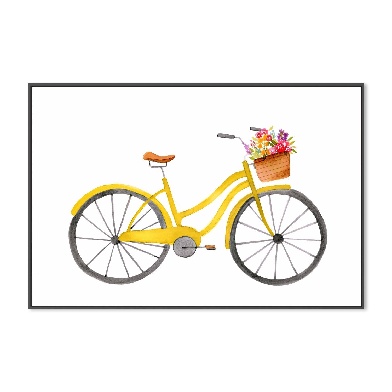 wall-art-print-canvas-poster-framed-Yellow Bike , By Lisa Nohren-3