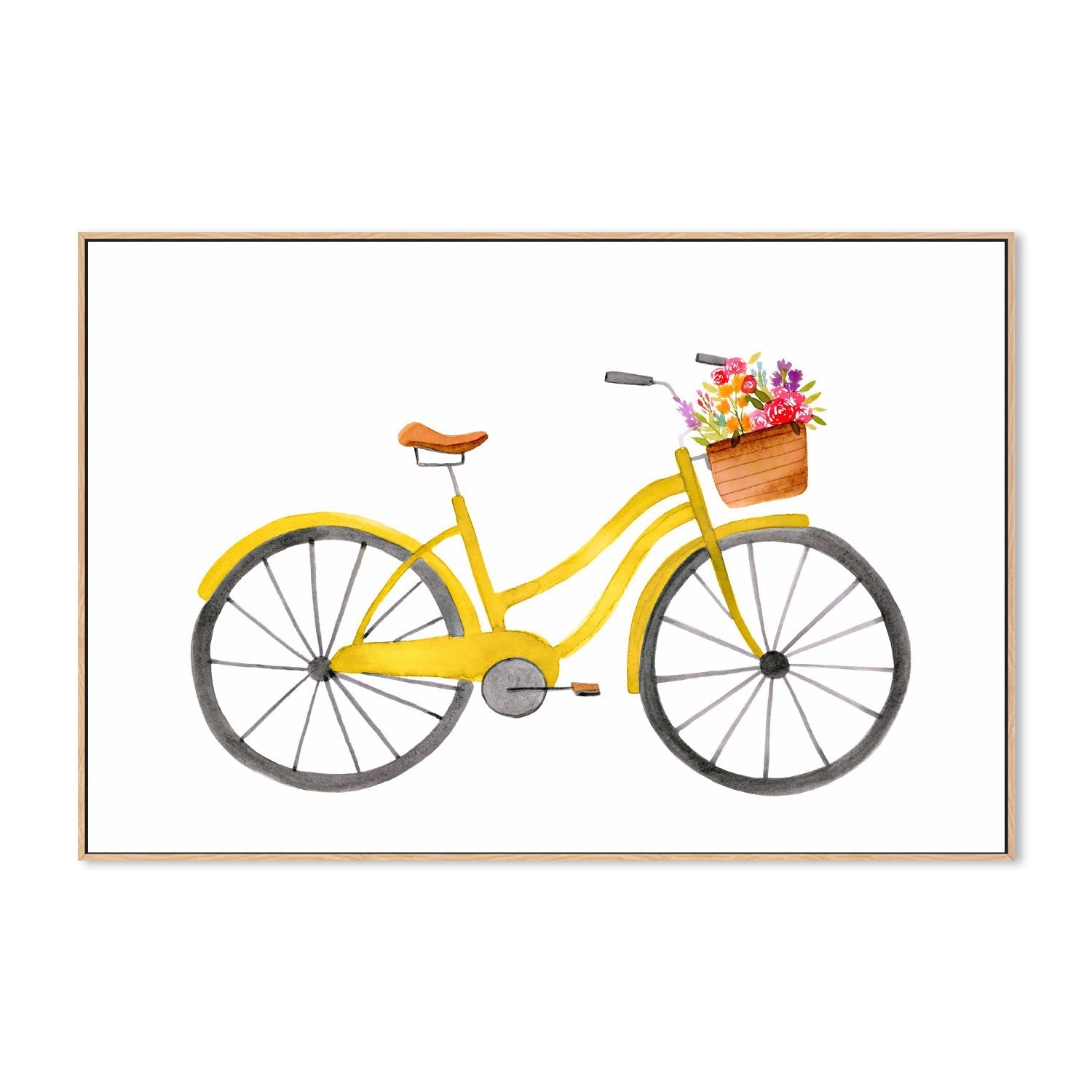 wall-art-print-canvas-poster-framed-Yellow Bike , By Lisa Nohren-4