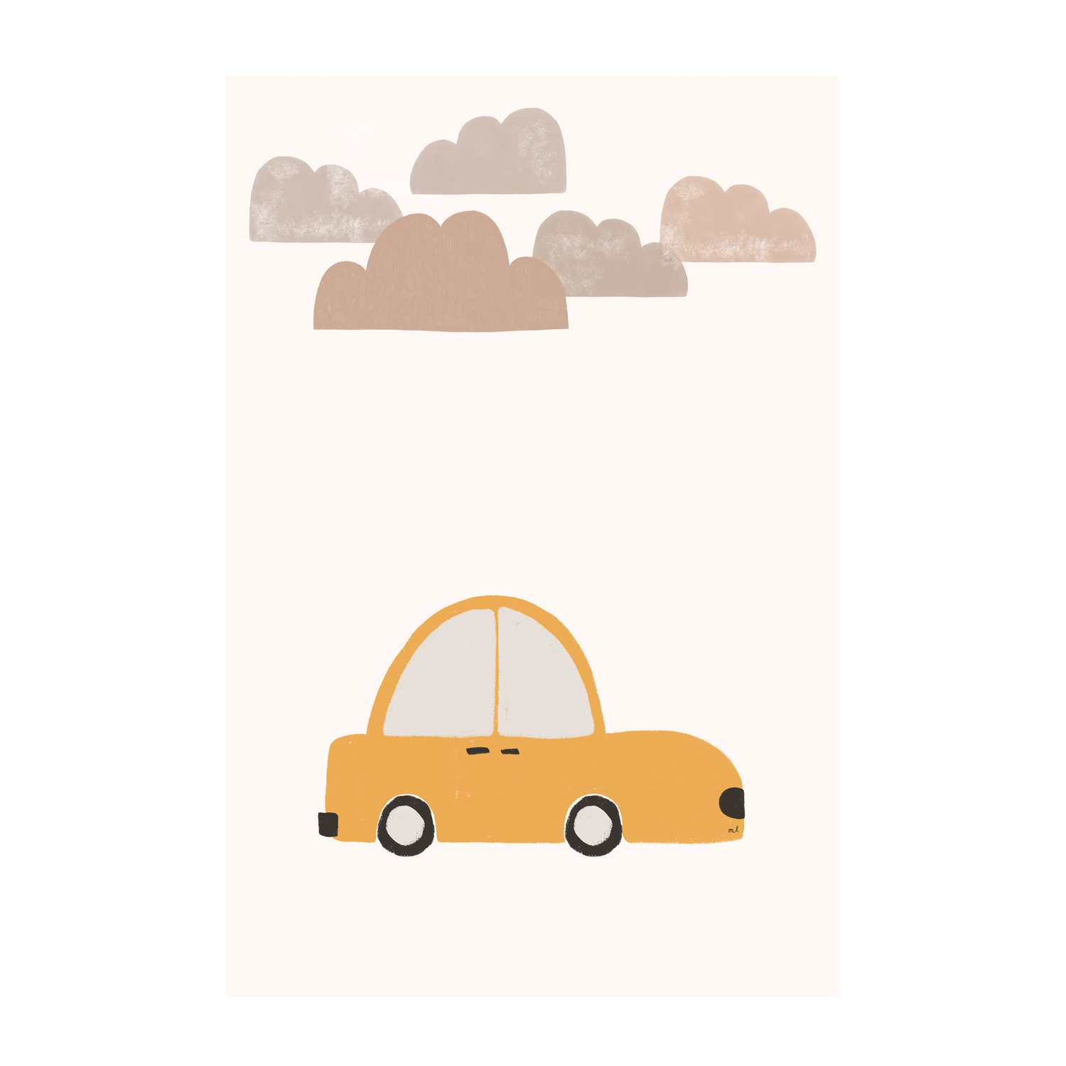 wall-art-print-canvas-poster-framed-Yellow Car , By Menina Lisboa-1