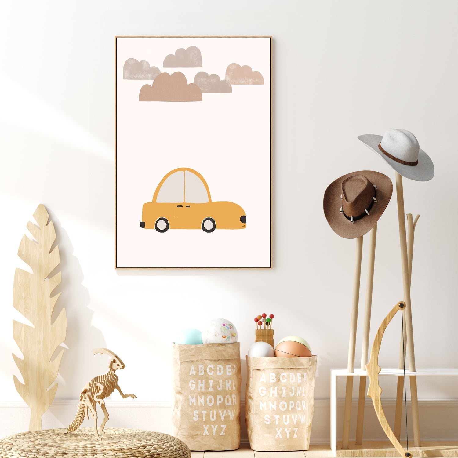 wall-art-print-canvas-poster-framed-Yellow Car , By Menina Lisboa-2