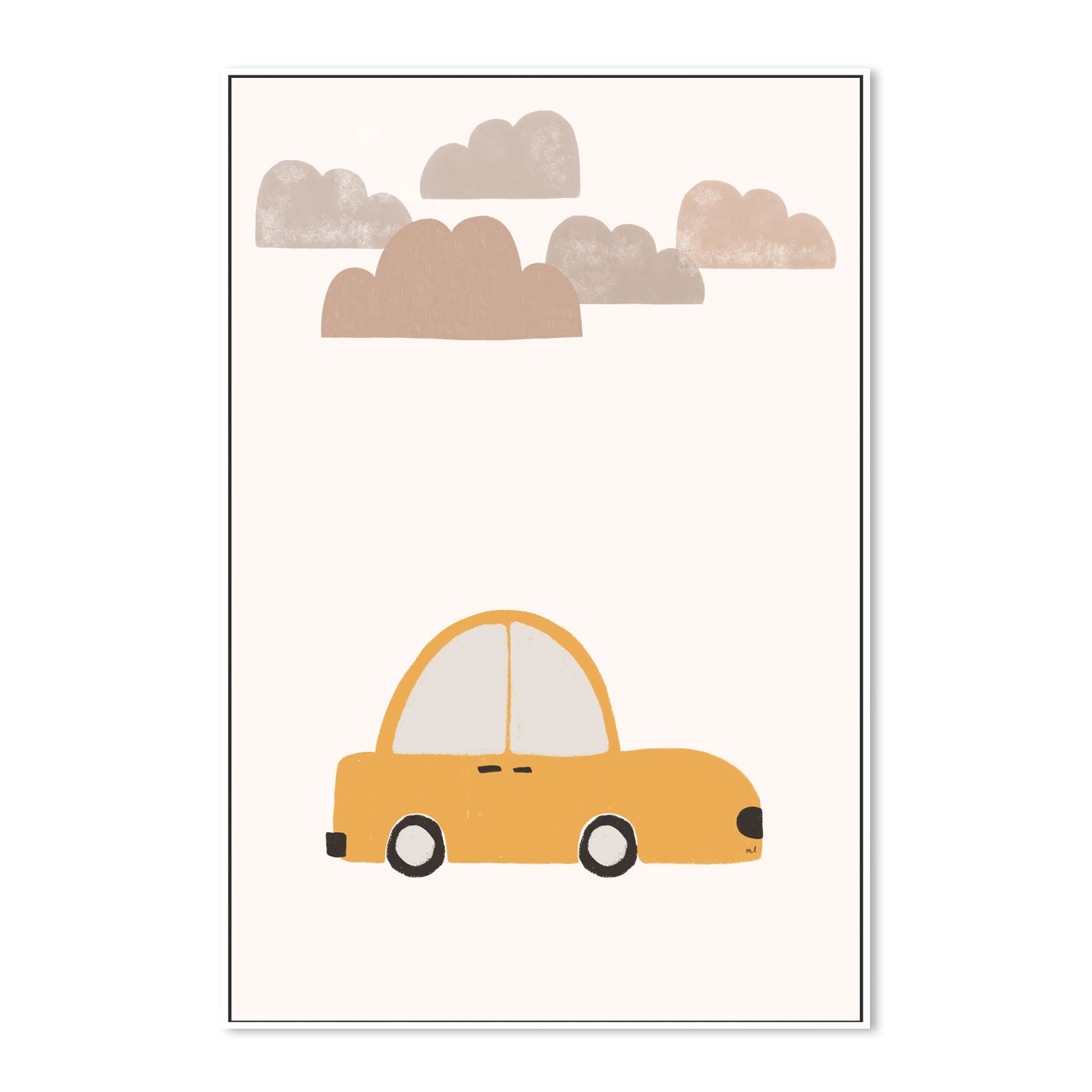 wall-art-print-canvas-poster-framed-Yellow Car , By Menina Lisboa-5