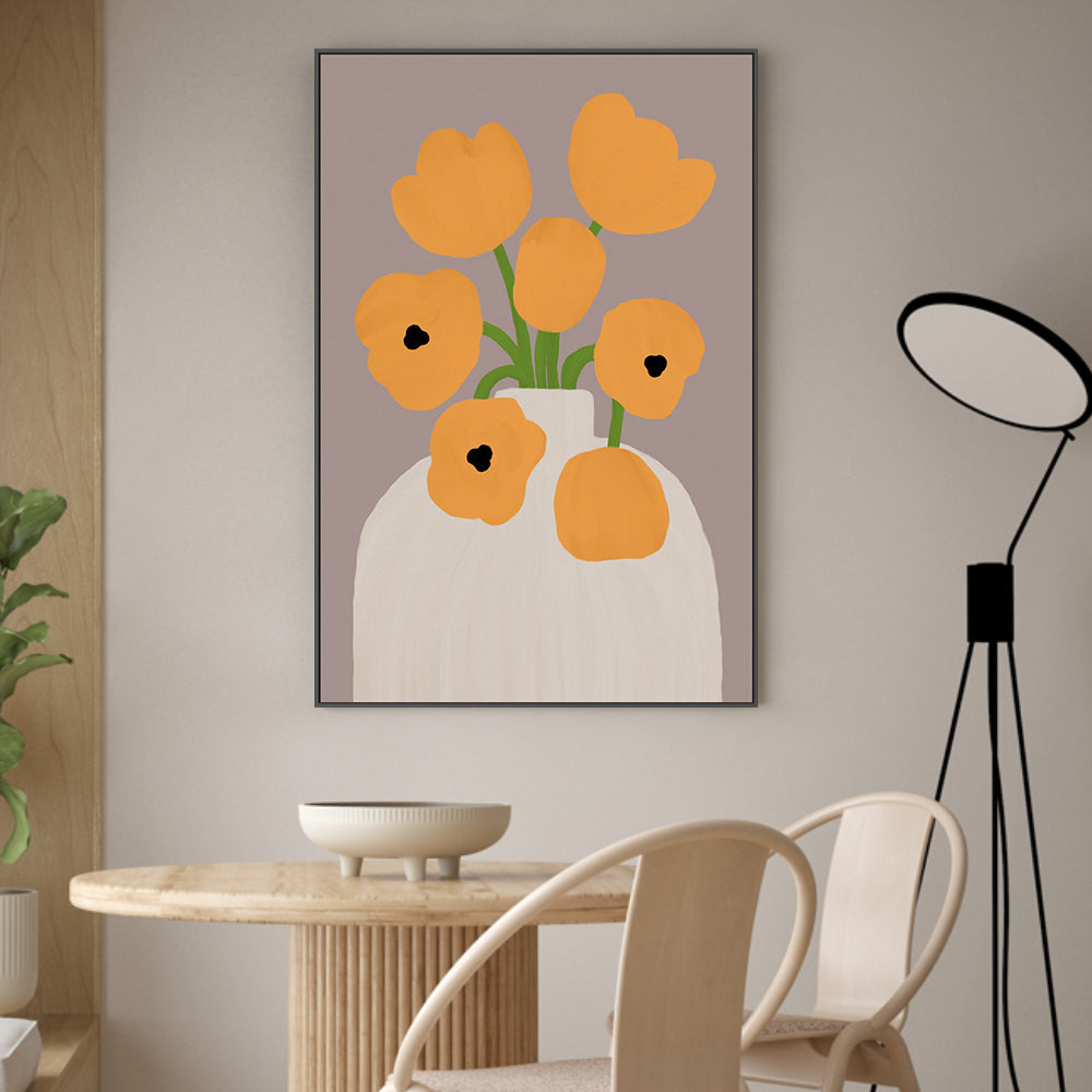 wall-art-print-canvas-poster-framed-Yellow Flowers , By Pictufy-2