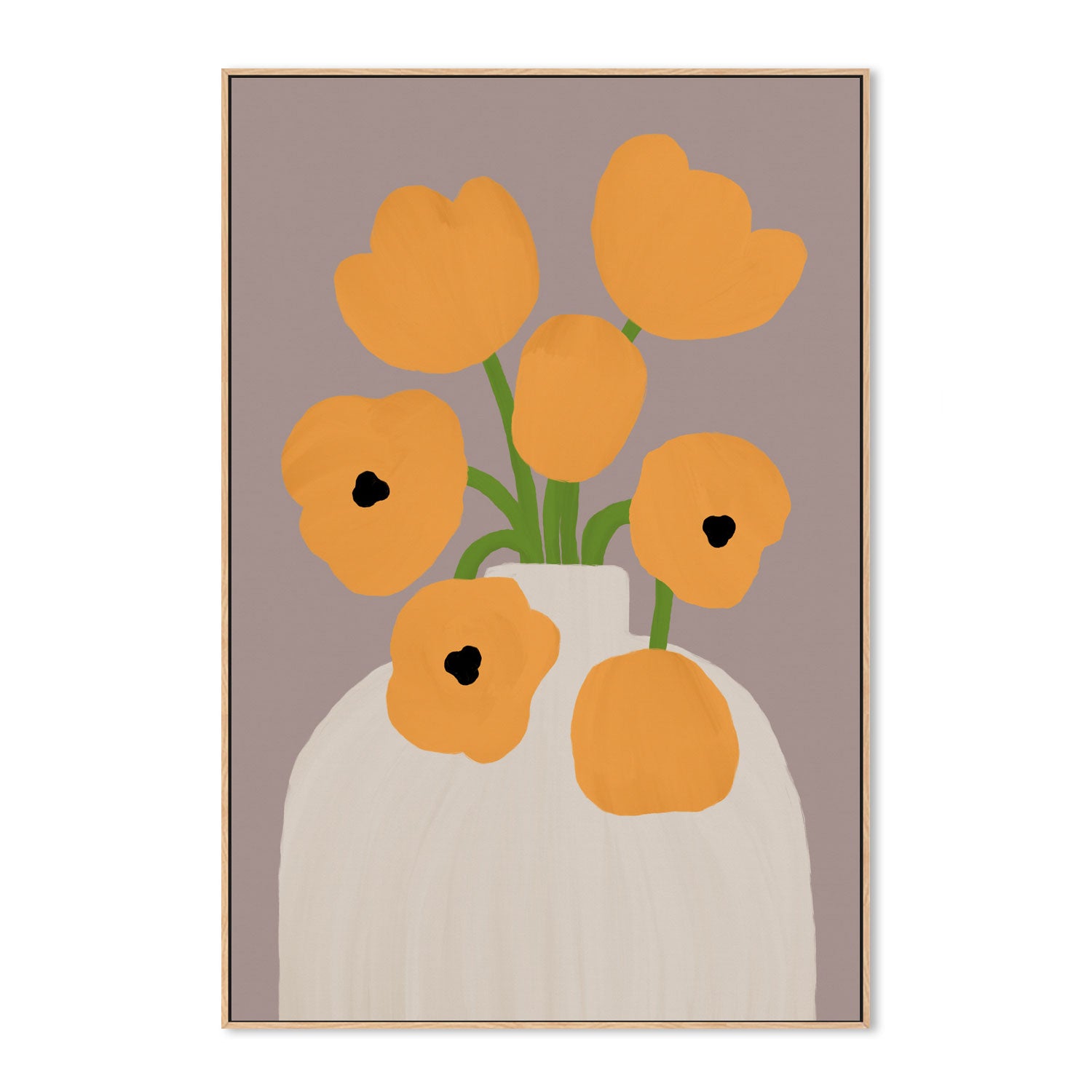 wall-art-print-canvas-poster-framed-Yellow Flowers , By Pictufy-4